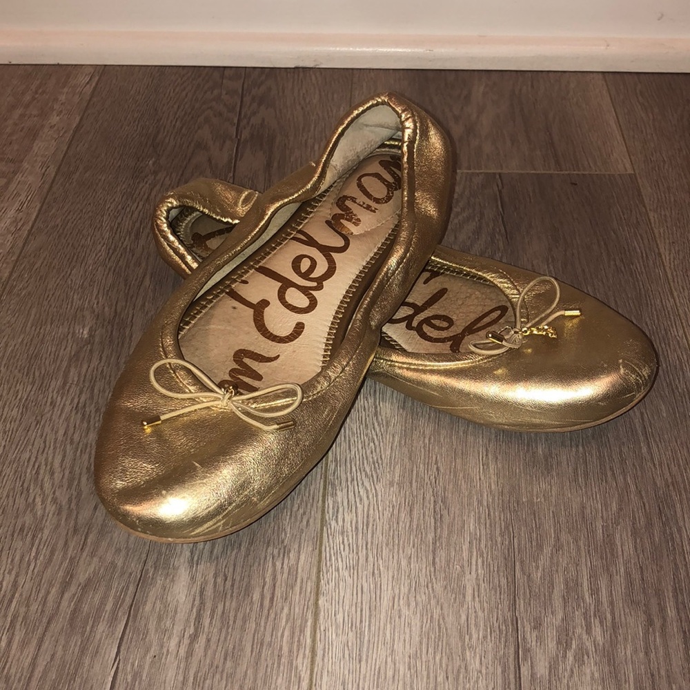 Gold Sam Edelman flats
